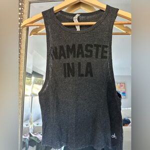 Alo Yoga “Namaste In LA” Limited Edition Ribbed Tank Top – XS